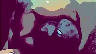 Horny amateur masturbates to intense cumshot.