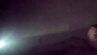 No light, so I talked to my neighbor out of fear and rode his dick to relax nicely.