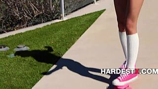 Cute Teen Handles It Like A Pro