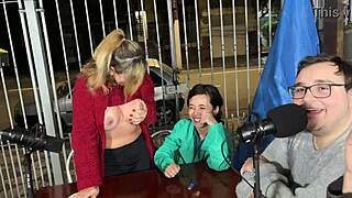 Ma Santos and Dany Rio expose their tits on live at Titi Zinho's request