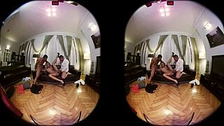 Best friends explore VR together in high definition