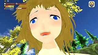 In this 3D game, a female centaur engages in sex with stamina challenges under femdom control by a monstergirl.