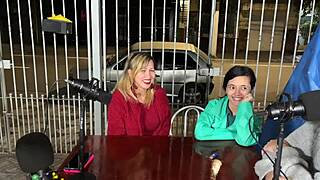 Ma Santos and Dany Rio expose their tits on live at Titi Zinho's request