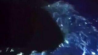 Blonde girl in sexy bikini enjoys a hassle-free night