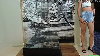 Eager brunette Latina rides naughty Brazilian's dick