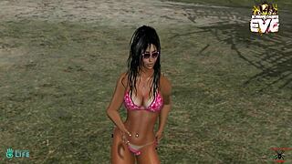 El verano caliente: Dancing and fun on the beach