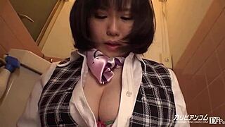 asian beauty with big tits goes wild on cam 😍