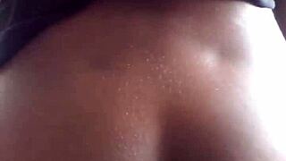 riding that ebony cock in the bathroom feels amazing