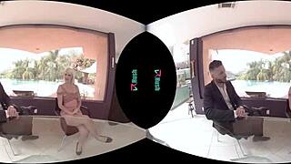 Big tit blonde Layla Price rides virtual fuck 😍