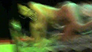 Masturbation with Dildo in Public Outdoor Scene on Stage
