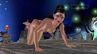 Tamil girl solo fun in 3D anime 😍