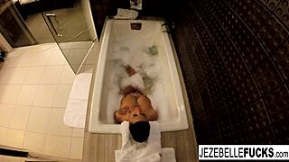 Jezebelle Bond Films Herself Relaxing in a Soothing Bath