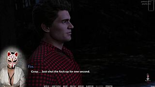 Busty gamer girl navigates race of life episode 6 in a porn-themed game.