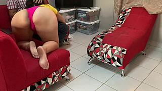 Peruvian Stepsister With Big Ass Cleans House While I Fantasize Fucking Her Hard