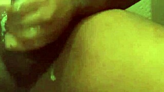 I strok my big black cock to a creamy cumshot.