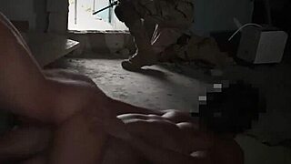 Arab teen in bathroom threesome delivery.