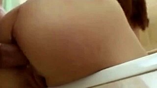 Homemade bathroom scene with a babe and orgasm