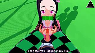 In Koikatsu, Tanjiro Says, 'Nezuko, Fast Handjob and Sex in Uncensored Anime.'