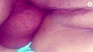 arab amateur gets hot cum inside during anal sex