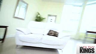 Scarlett Fall demonstrates her newbie sex skills in doggystyle, bent over, and cowgirl riding.