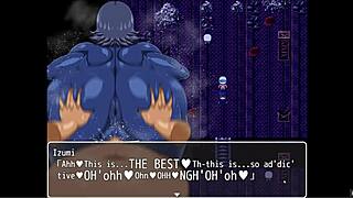 Izumi provokes the horny man in shipwrecked spaceship. She begs him to fuck her cunt roughly.