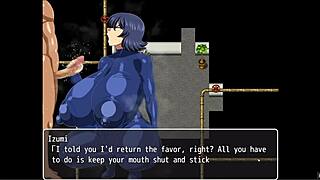 In the shipwrecked spaceship, Izumi surprises Todoroki with a dream handjob in episode 10