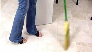 I can't resist sniffing her wet panties 😏