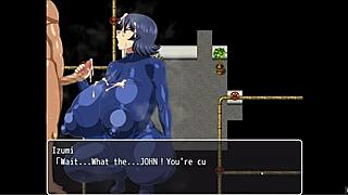 In the shipwrecked spaceship, Izumi surprises Todoroki with a dream handjob in episode 10