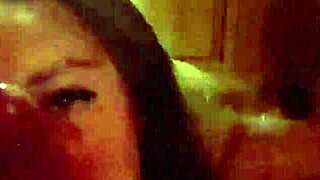 monika fox sucks dick in the sauna with pierced nipples.