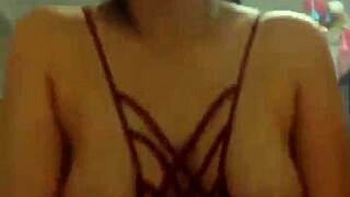 i gave my husband a nice ride, latina milf with natural tits and orgasm on homemade video