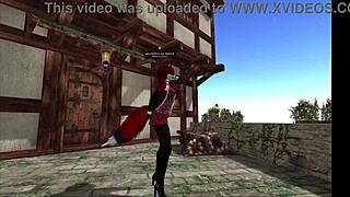 Dancing in diamond dress in second life furry world 😊