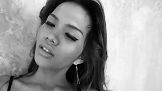 chap casually exploring shemale's anus with dildo and oral