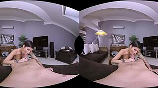 gabrielle gucci gives a kinky footjob in virtual reality