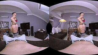 gabrielle gucci gives a kinky footjob in virtual reality