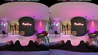 Vrhush INTERACTING with cocktail waitress alex coal