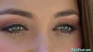 young sweetheart poses in bikini