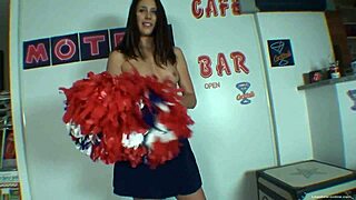 Instagram Star Anna Morna Rocks Cheerleader Outfit in Hot Blowjob Scene