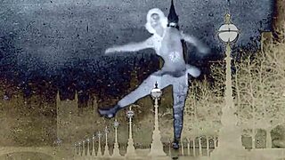 Vintage Halloween vibes with retro hairy charm