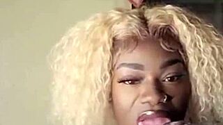 ebony sucks big black cock suggestively