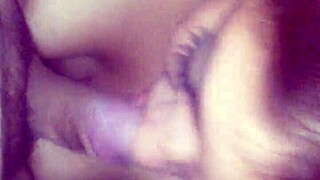 Little mom gives oral at home suggestively