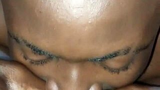 She gives a blowjob while showing off her big ass