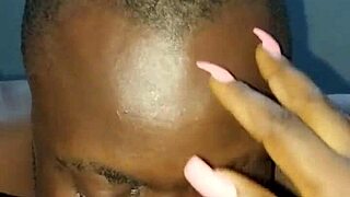 She gives a blowjob while showing off her big ass