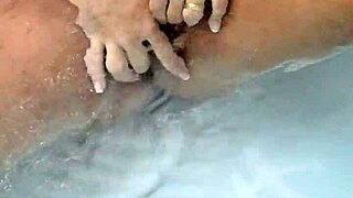 masturbating in the hydro massage bathtub with sexy boobs 😍