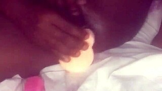 dildo rides pussy and anal until creampie