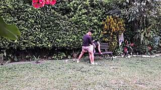 Fucking This Horny Mature Woman In The Garden?