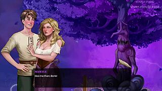 Crazy big tits blonde chops wooden dick.