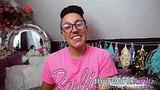 Stretching My Pussy Riding Huge Dildo