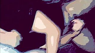 this gay animation shows big cock pounding slut's mouth