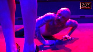 Mistress Minerva and Luis Pardo at erotic festival in Reus.