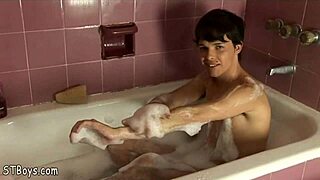 Nude Twink Feels Intense Pleasure Stroking Off In Bubble Bath
